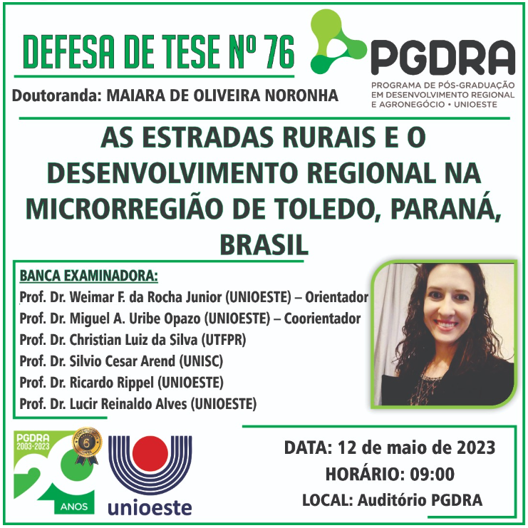 Banner Defesa de Tese de Maiara de Oliveira Noronha