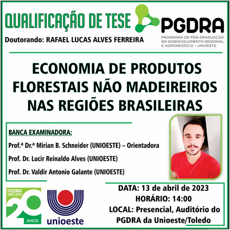 Banner Qualificacao de Doutorado de Rafael Lucas Alves Ferrera