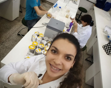  Preparação do material em laboratório.